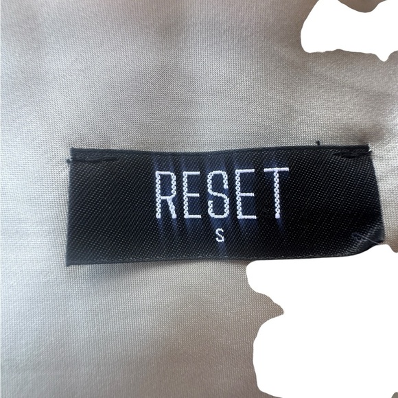 Reset By Jane Kira Cowl Neck Sleeveless Satin Slip Dress Open Back Small Wedding - Picture 12 of 14